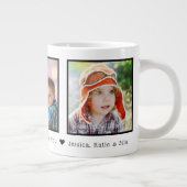 Valentinstag 3 Fotos Personalisiert Jumbo-Tasse (Rechts)
