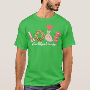 Valentinstag 4. Klasse Lehrer Niedlicher koreanisc T-Shirt