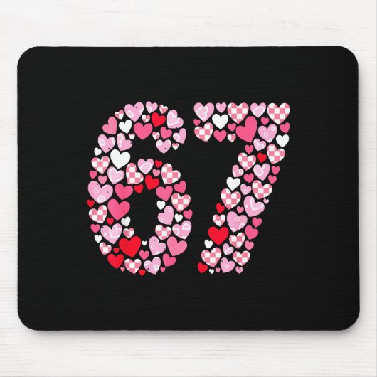 Valentinstag 67 Herzen Romantisch Lustig Sechs Sie Mousepad (Vorne)