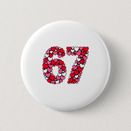 Valentinstag 67 Meme voller Herzen Lustig S Button (Vorderseite)