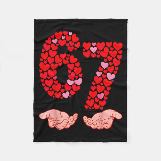 Valentinstag 67 Meme voller Herzen Lustig S Fleecedecke (Vorderseite)
