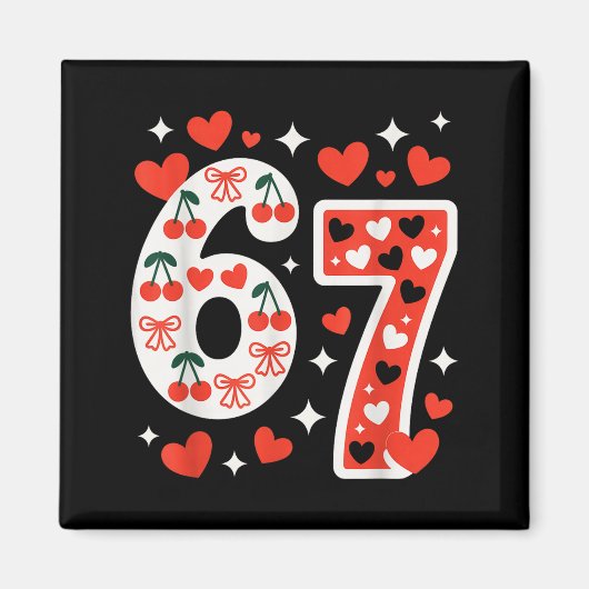 Valentinstag 67 Meme voller Herzen Lustig S Magnet (Vorne)