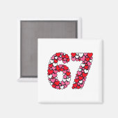 Valentinstag 67 Meme voller Herzen Lustig S Magnet (Vorderseite/Rückseite)