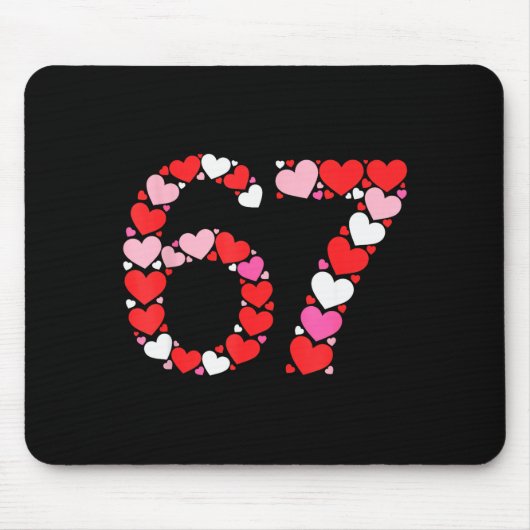 Valentinstag 67 Meme voller Herzen Lustig S Mousepad (Vorne)