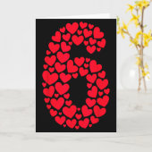 Valentinstag 67 Voller Herz Funny Six Sev Karte (Gelbe Blume)