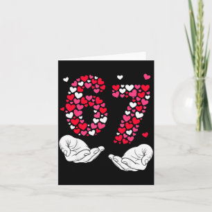 Valentinstag 6-7 Meme Sechs Sieben 6 7 Valentinsta Karte