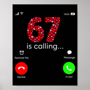 Valentinstag 6-7 Meme Sechs Sieben 6 7 Valentinsta Poster