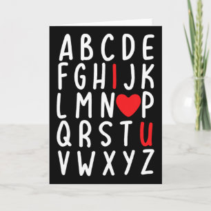 Valentinstag Abc Ich Liebe Dich Herz Lehrer Kinder Karte