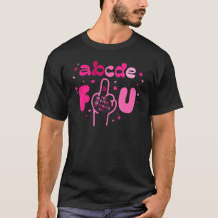 Valentinstag ABCDEFU Middle Finger Herztag T-Shirt