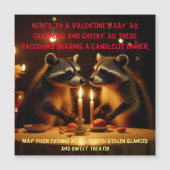 Valentinstag Abendessen bei Kerzenlicht Magnetkart Magnetkarte (Vorderseite)