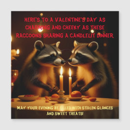 Valentinstag Abendessen bei Kerzenlicht Magnetkart Magnetkarte