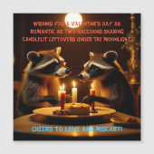 Valentinstag Abendessen bei Kerzenlicht Magnetkart Magnetkarte (Vorderseite)