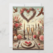 Valentinstag-Abendessen Einladung (Rückseite)