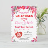 Valentinstag-Abendessen Einladung (Stehend Vorderseite)