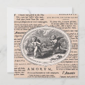 Valentinstag Abendessen Tanz Vintage Cupids Einladung (Vorderseite)