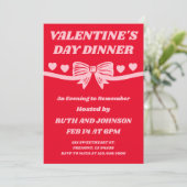 Valentinstag-Abendessen-Veranstaltung Einladung (Stehend Vorderseite)