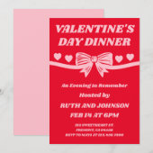 Valentinstag-Abendessen-Veranstaltung Einladung (Vorne/Hinten)
