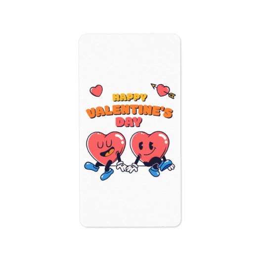 Valentinstag Adressaufkleber (Vorne)