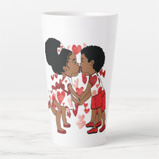 Valentinstag Afro Couple Holding Hands Design f Milchtasse