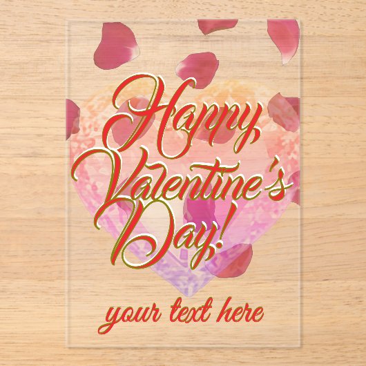 Valentinstag-Akrinvitationen Acryleinladungen (Vorderseite)