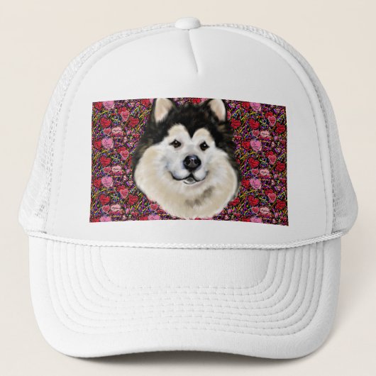 Valentinstag ALASKAN MALAMUTE Truckerkappe (Vorderseite)