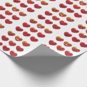 Valentinstag Albern Faces Hearts Funny Geschenkpapier (Ecke)