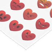 Valentinstag Albern Faces Hearts Funny Kurzer Tischläufer (Ecke)