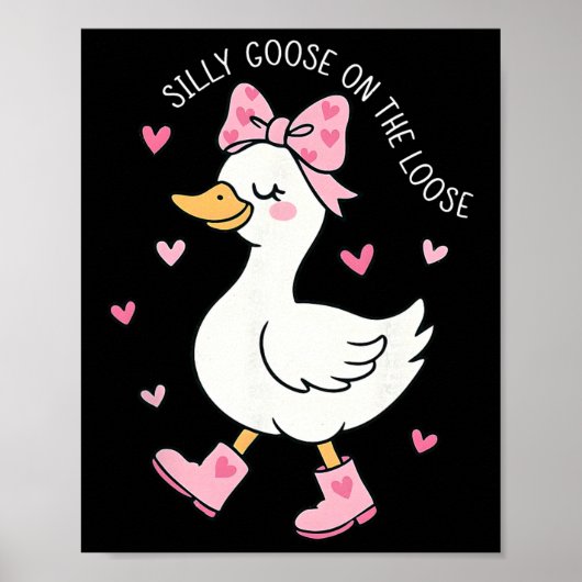 Valentinstag Alberner Gans Auf Freiem Fuß Kokette Poster (Vorne)