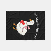 Valentinstag Alberner Gans Ich Bin Gänschen Verrüc Fleecedecke (Vorderseite (Horizontal))