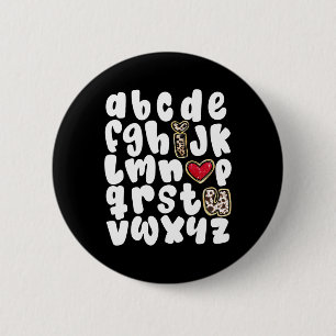 Valentinstag Alphabet Abc Ich Liebe Dich Lehrer Fr Button
