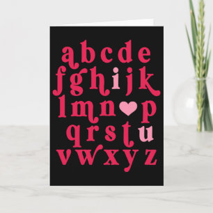 Valentinstag Alphabet Abc Ich Liebe Dich Lehrer Fr Karte