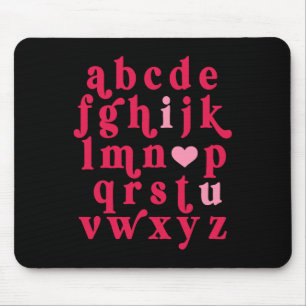 Valentinstag Alphabet Abc Ich Liebe Dich Lehrer Fr Mousepad