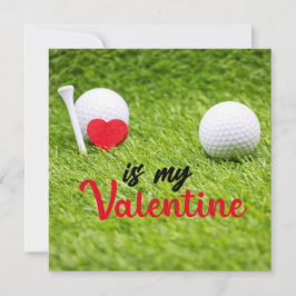 Valentinstag am Golf für Golfer mit LIEBE Feiertagskarte