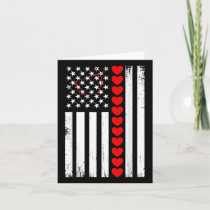 Valentinstag American Flag Hört Patriotic Boys Karte