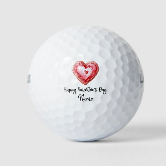 Valentinstag an Golfer mit Liebe  Golfball (Vorderseite)