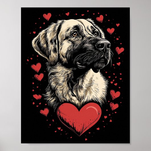 Valentinstag Anatolischer Hirtenhund  Poster (Vorne)