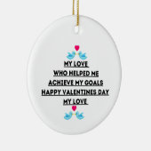 Valentinstag Anführungszeichen Liebe Anführungszei Keramik Ornament (Rechts)