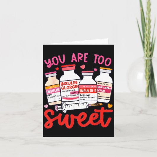 Valentinstag Apotheker Diabetiker Krankenschwester Karte (Vorderseite)