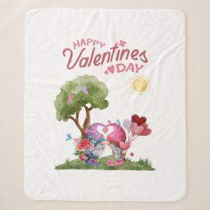 Valentinstag Aquarell Gnome Couple Sherpadecke