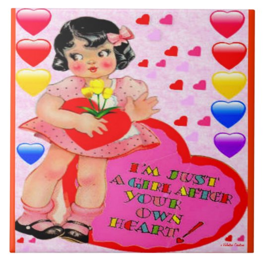 VALENTINSTAG ART TILE LARGE - SONDERGIFTE FLIESE (Vorderseite)