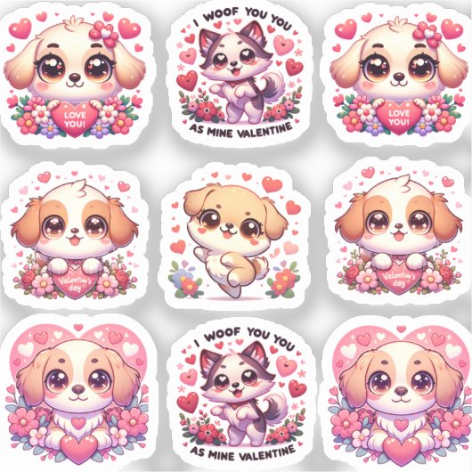 Valentinstag Aufkleber (Vorderseite)