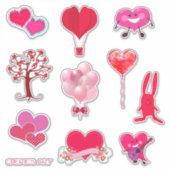 Valentinstag Aufkleber (Vorderseite)