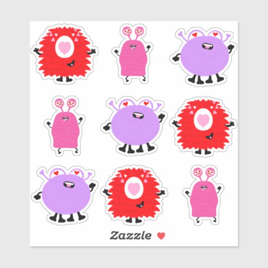 Valentinstag Aufkleber (Blatt)