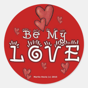 Valentinstag-Aufkleber (3) Runder Aufkleber