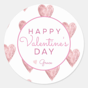 Valentinstag-Aufkleber, Herzaufkleber, Runder Aufkleber