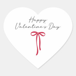 Valentinstag Aufkleber mit rotem Bug