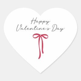 Valentinstag Aufkleber mit rotem Bug