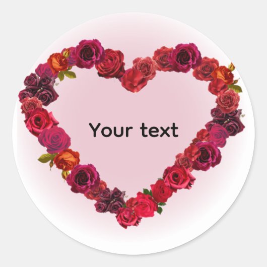 Valentinstag-Aufkleber Runder Aufkleber (Vorderseite)