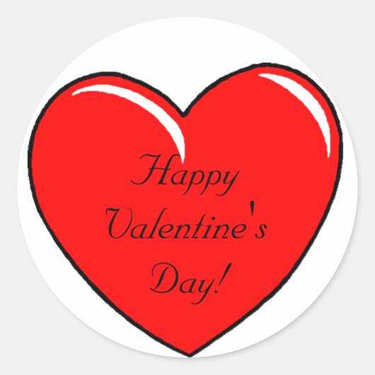 Valentinstag-Aufkleber Runder Aufkleber (Vorderseite)