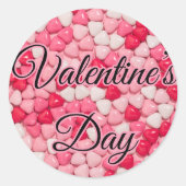 Valentinstag-Aufkleber Runder Aufkleber (Vorderseite)